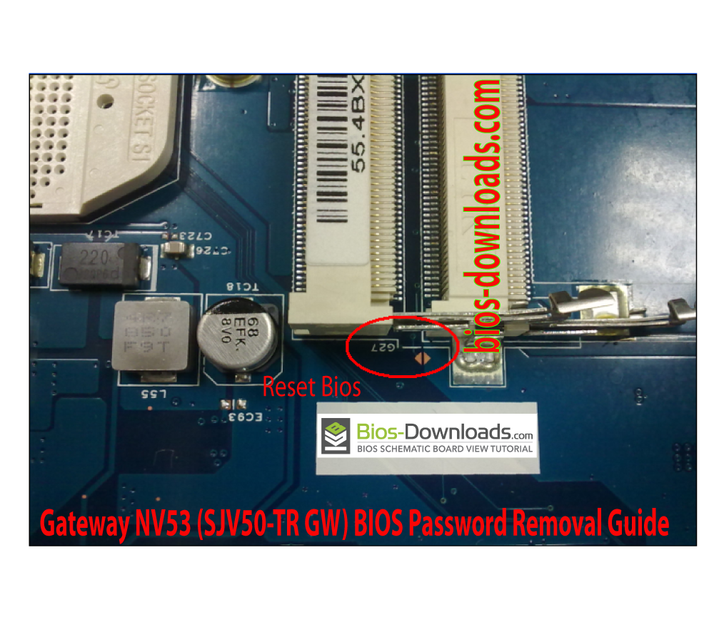 Gateway NV53 (SJV50TR GW) BIOS Password Removal Guide