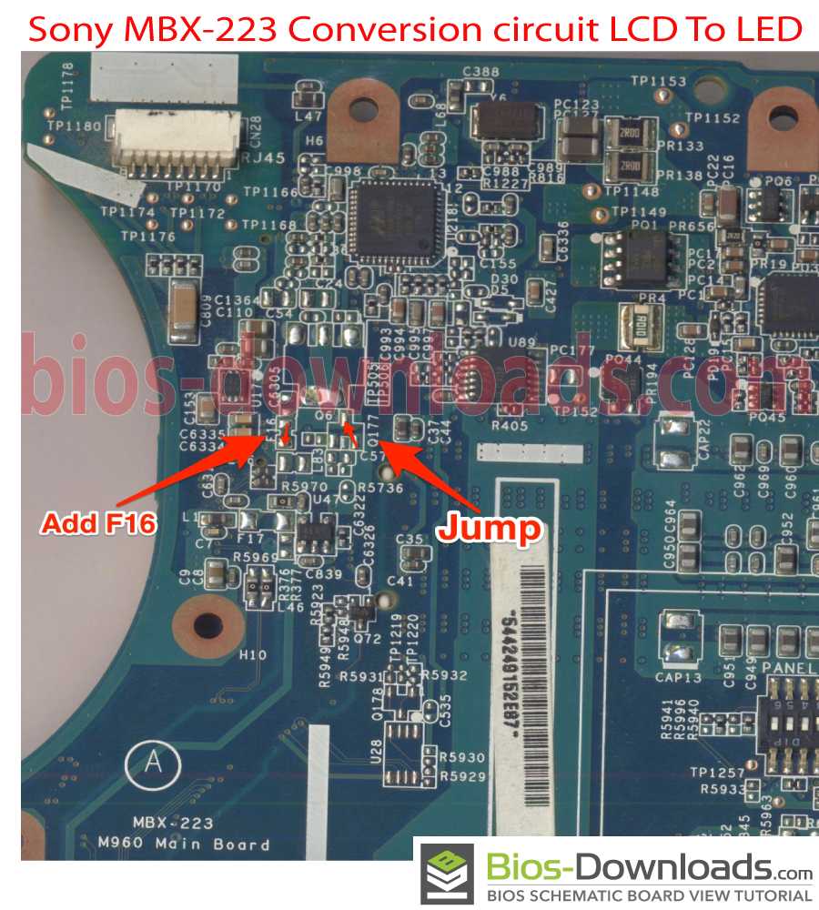 Sony MBX 223 Conversion Circuit LCD To LED sony-mbx-223-conversion-circuit-lcd-to-led